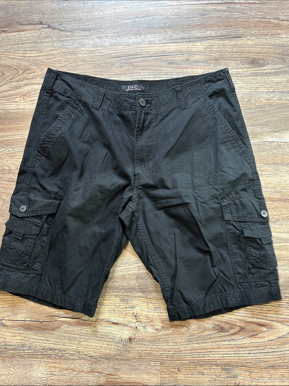 INC International Concepts Men’s Cargo Shorts, Black, size 36